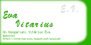 eva vitarius business card